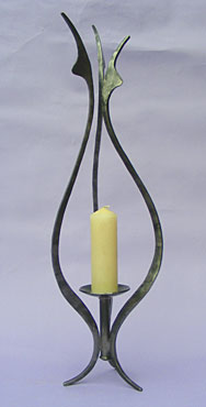 candlestick in metal for a table Paul Margetts