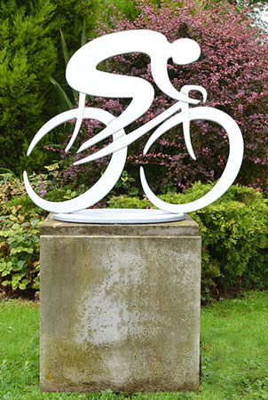 cycling sculpture, bicycle sculpture, road cycling art, bicycle sculpture, cyclist sculpture