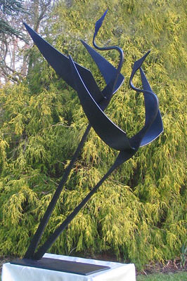 flying birds garden sculpture